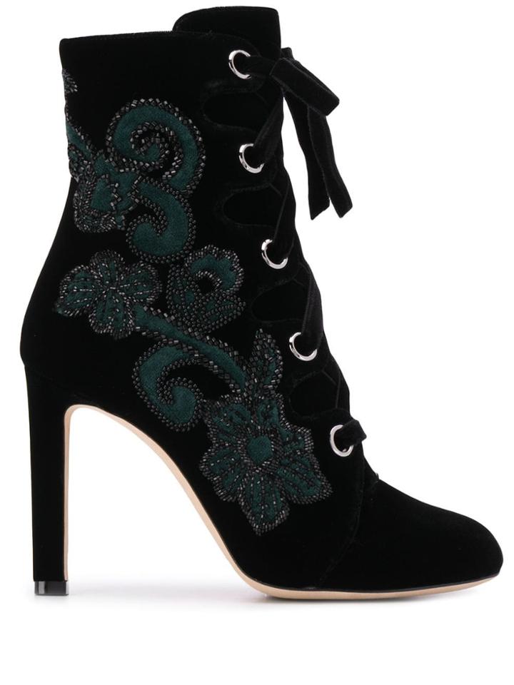 Jimmy Choo Blayre 100 Embellished Boots - Black