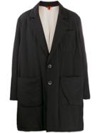 Barena Oversized Single Breasted Coat - Black