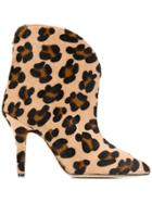 Paris Texas Leopard Print Boots - Brown