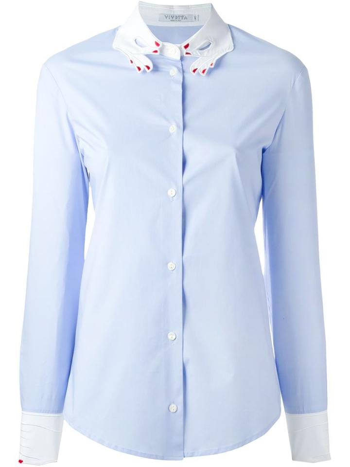Vivetta Embroidered Hands Collar Shirt