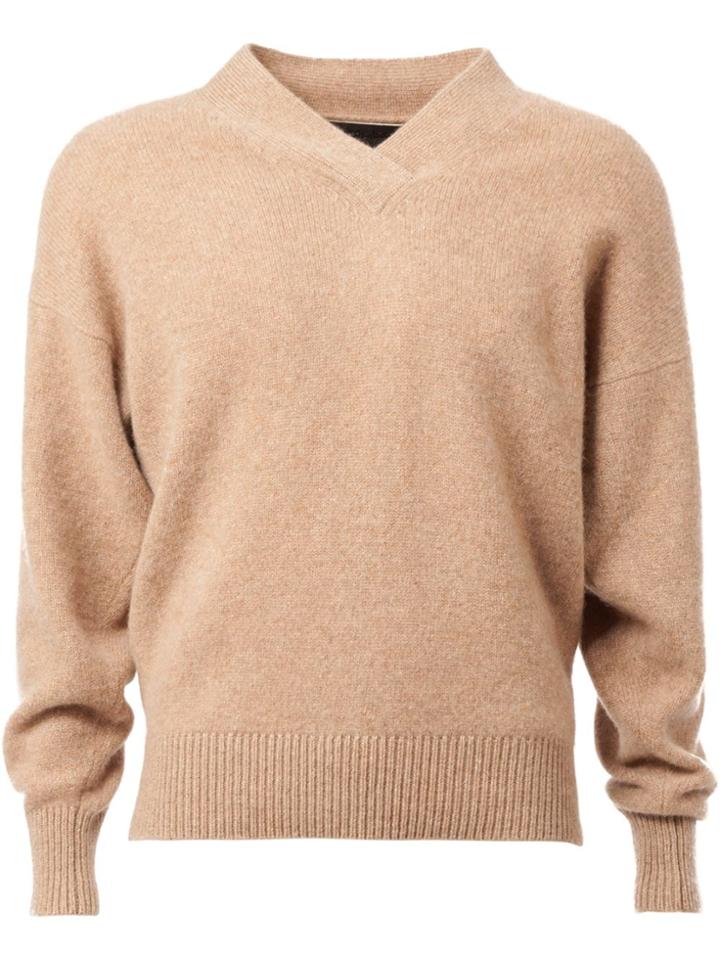 The Elder Statesman V-neck Sweater - Brown