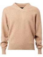 The Elder Statesman V-neck Sweater - Brown