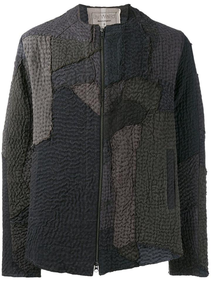 By Walid Textured Bomber Jacket - Grey