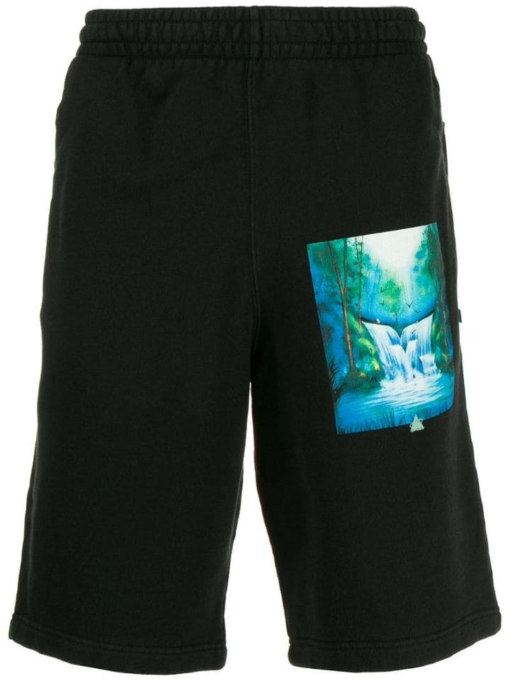 Off-white Waterfall Print Shorts - Black