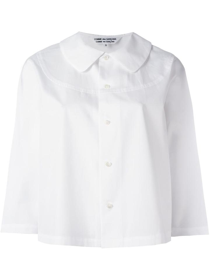 Comme Des Garçons Comme Des Garçons Round Bib Shirt, Women's, Size: Small, White, Cotton