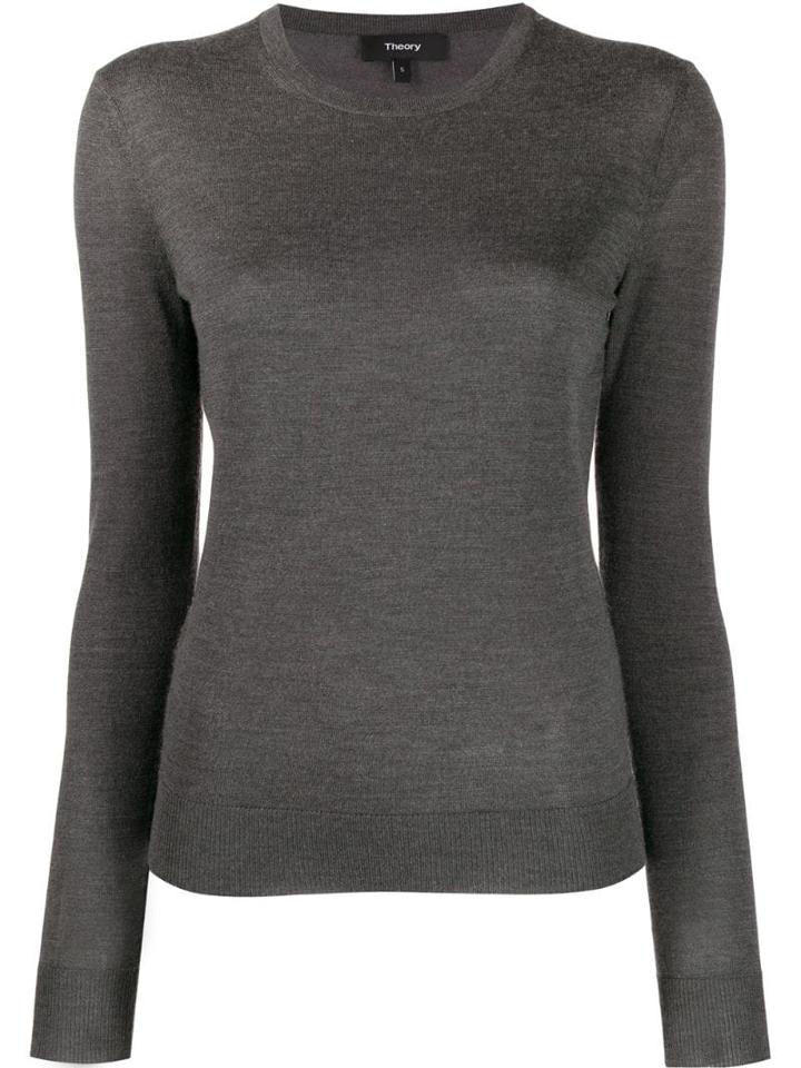 Theory Crewneck Jumper - Grey
