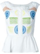 Peter Pilotto Iris Top, Women's, Size: 8, White, Cotton/polyamide/spandex/elastane