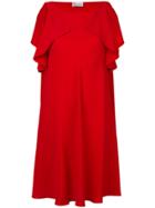 Red Valentino Flared Ruffled Dress