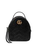 Gucci Gg Marmont Velvet Backpack - Black