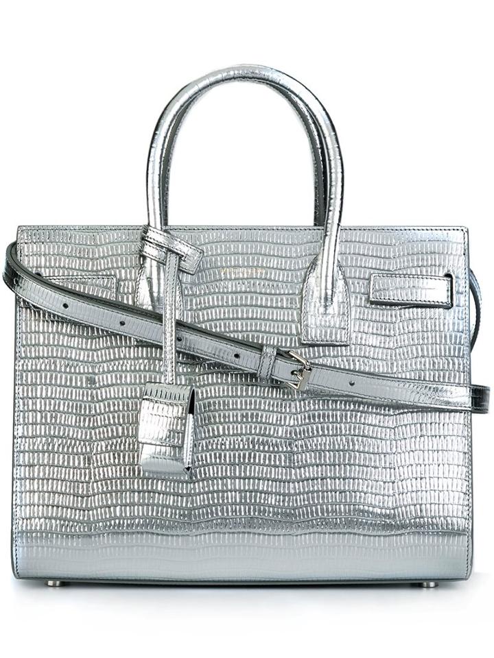 Baby 'sac De Jour' Tote - Women - Leather - One Size, Grey, Leather, Saint Laurent