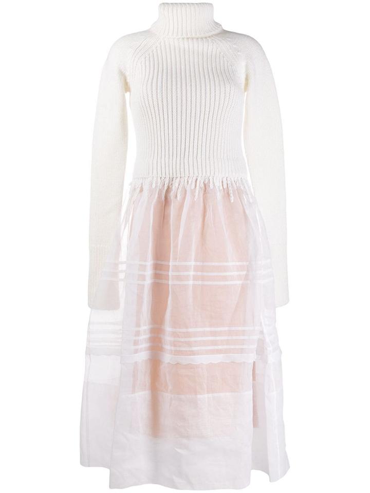 Loewe Knitted Sheer Dress - White
