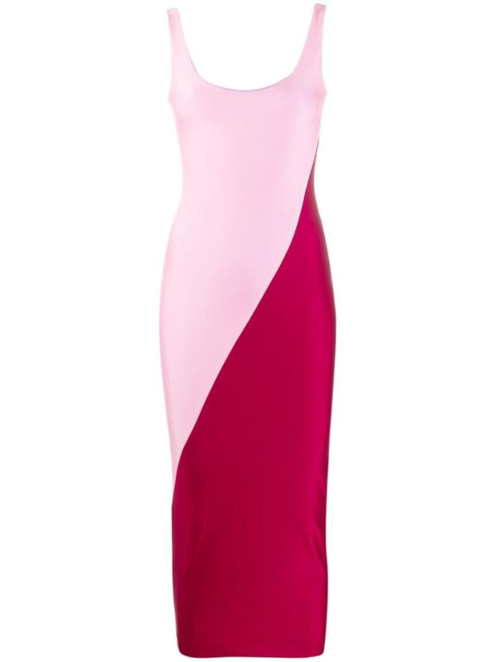 Fausto Puglisi Contrast Midi Dress - Pink