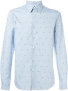 Ps Paul Smith Cherry Print Shirt, Men's, Size: Xl, Blue, Cotton