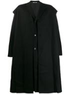 Valentino Layered Maxi Coat - Black