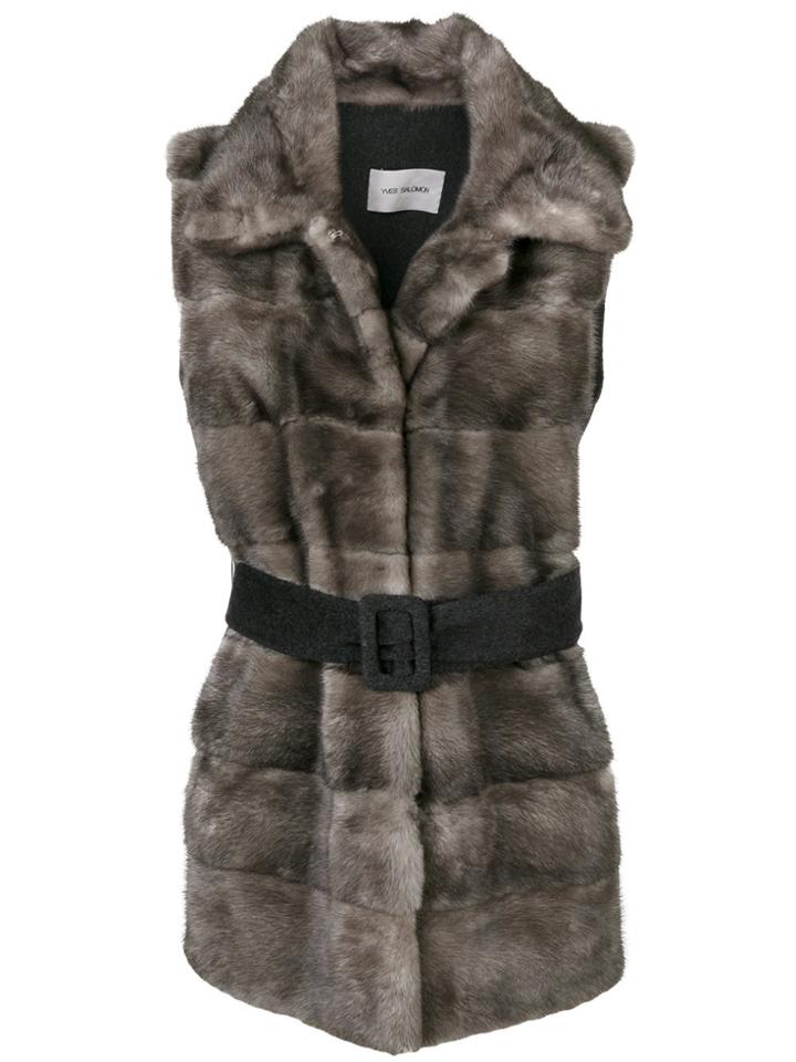 Yves Salomon Four Vison Gilet - Brown