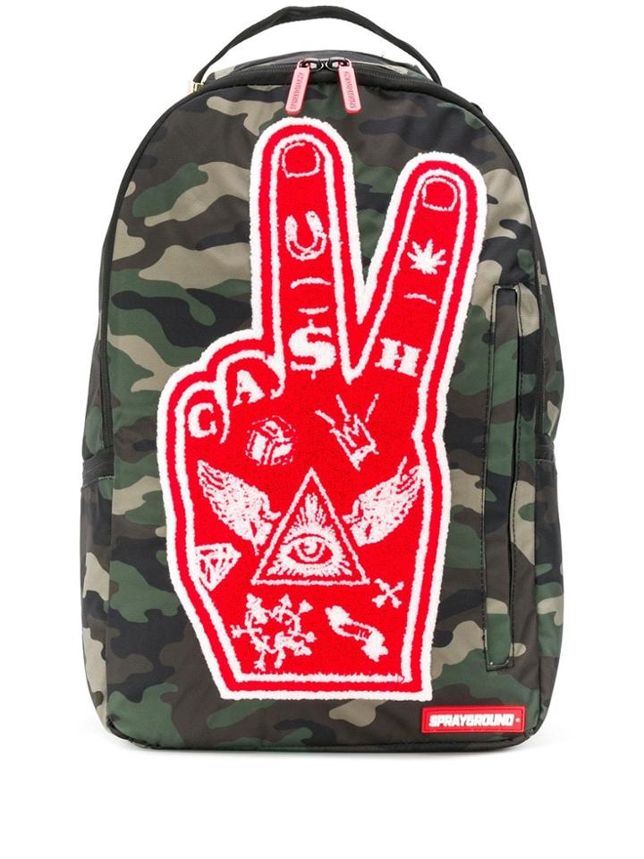 Sprayground Camouflage Print Backpack - Green