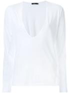 Bassike Plunging Scoop Neck T-shirt