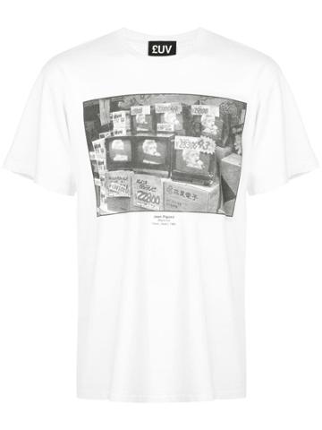 Luv Collections Contrast Print T-shirt - White