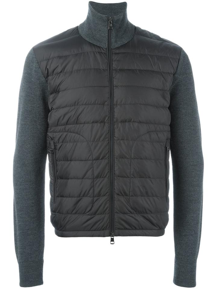Moncler Knitted Sleeve Jacket - Grey