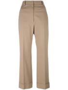 Jil Sander Cropped Tailored Trousers - Nude & Neutrals