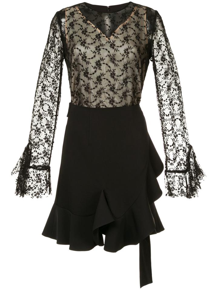 Goen.j Ruffle-trimmed Wrap Dress - Black