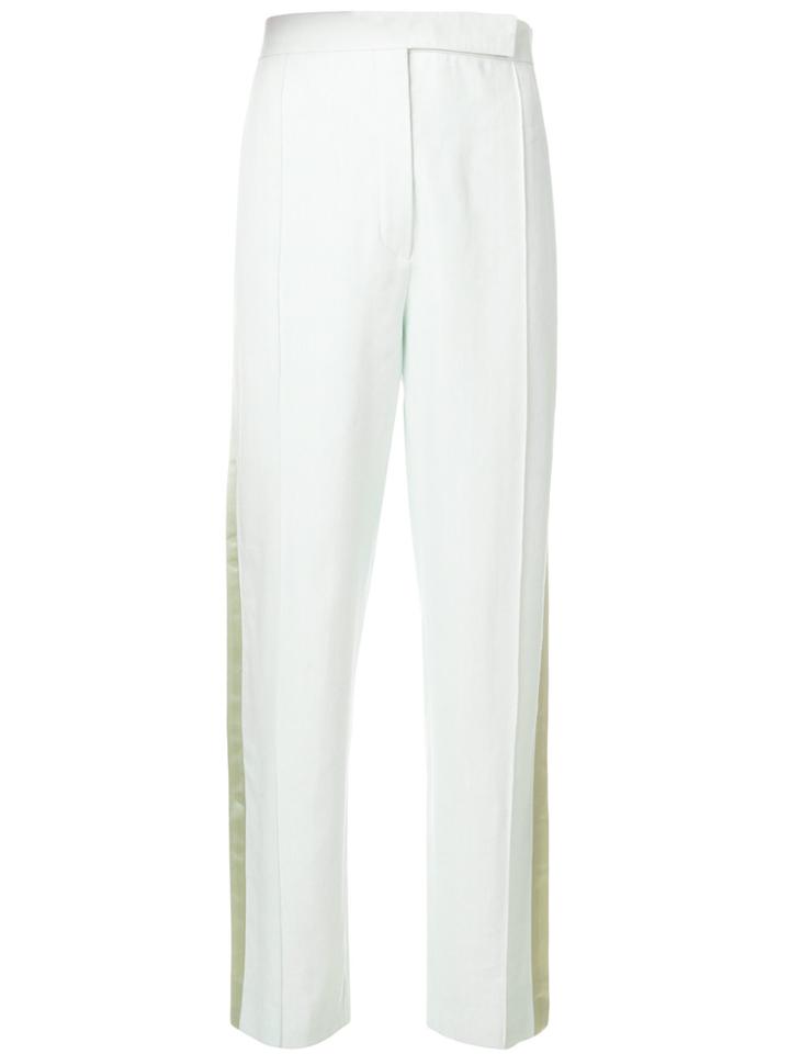 Nina Ricci Side Stripe Tailored Trousers - Green