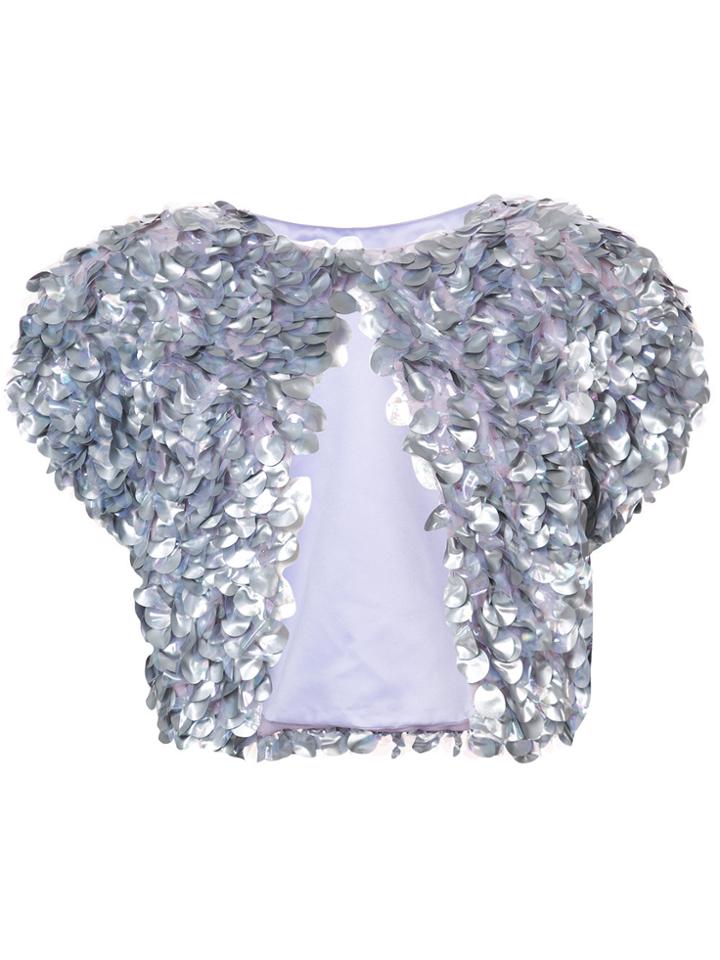 Rubin Singer Sequin-embellished Cropped Jacket - Metallic