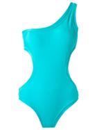 Martha Medeiros One Shoulder Swimsuit - Blue