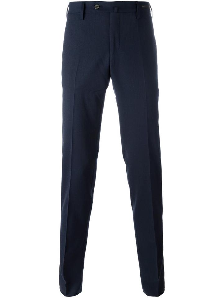 Pt01 Skinny Trousers, Men's, Size: 58, Blue, Polyester/spandex/elastane/wool