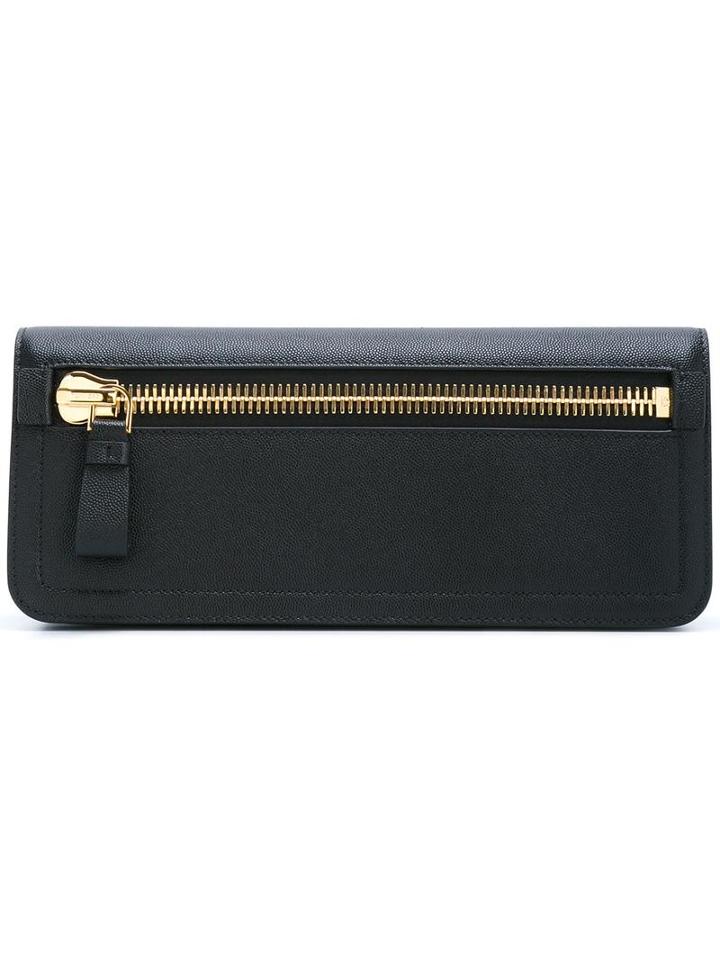 Tom Ford Jennifer Clutch, Women's, Black, Bos Taurus/sheep Skin/shearling/calf Leather