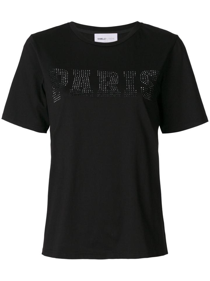 Isabelle Blanche Studded Paris T-shirt - Black