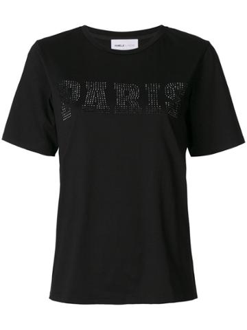 Isabelle Blanche Studded Paris T-shirt - Black