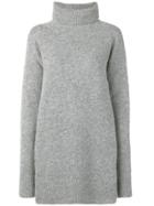 John Elliott Turtle Neck Sweater Dress - Grey