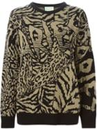 Aries Intarsia Knit Sweater, Women's, Size: 4, Black, Polyamide/wool
