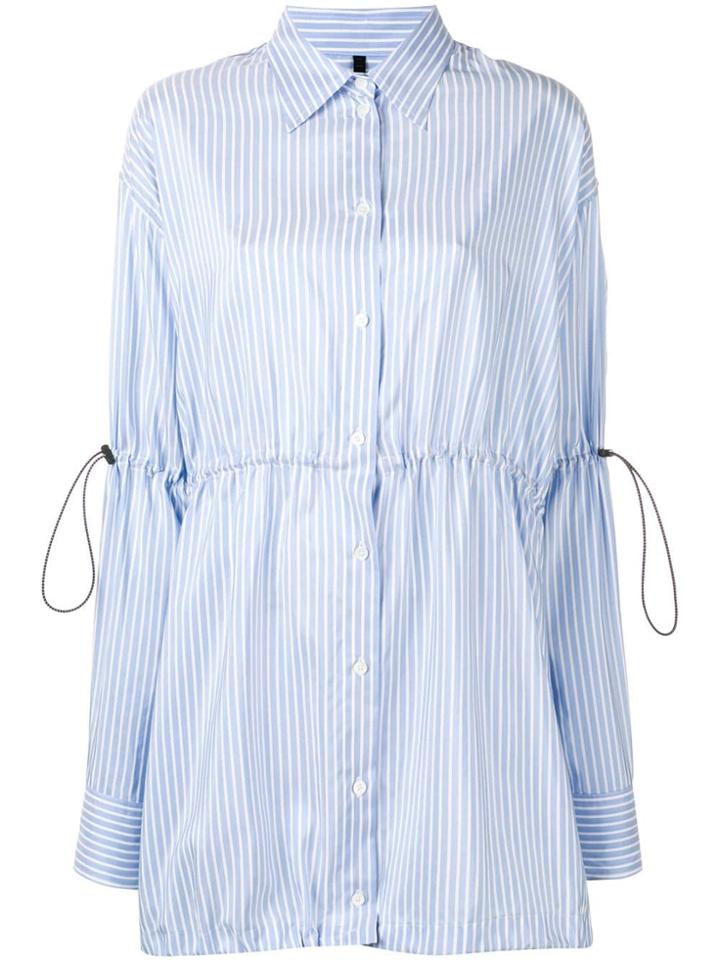 Unravel Project Pinstripe Oversized Shirt Dress - Blue