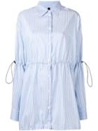 Unravel Project Pinstripe Oversized Shirt Dress - Blue