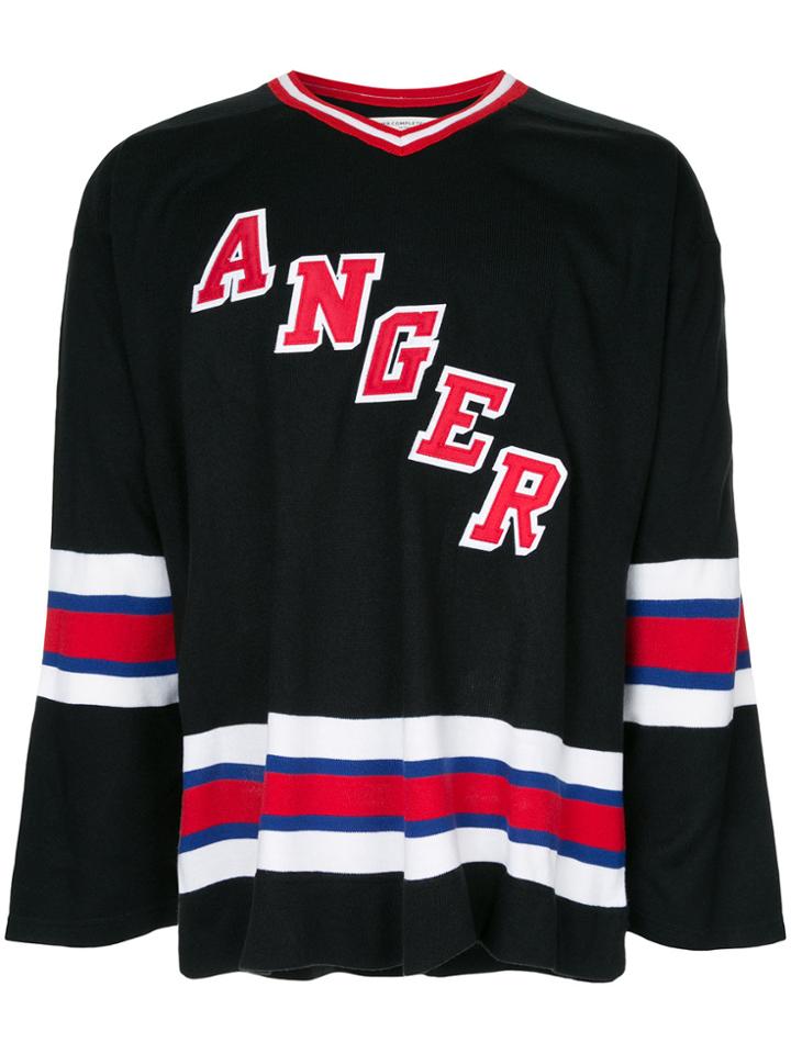 Mr. Completely Embroidered Anger Sweatshirt - Black