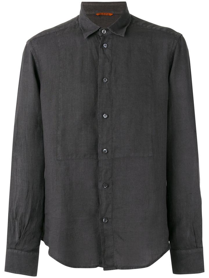 Barena Long-sleeve Shirt, Men's, Size: 54, Grey, Linen/flax