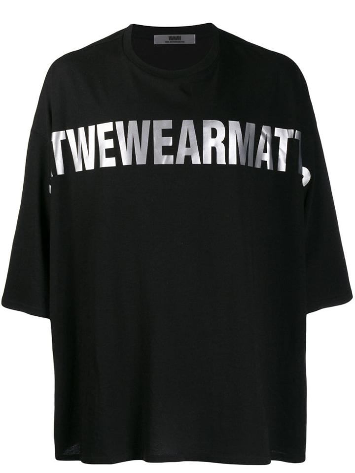 Wwwm Logo Print Oversized T-shirt - Black