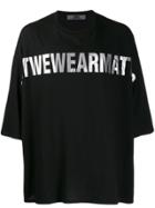Wwwm Logo Print Oversized T-shirt - Black