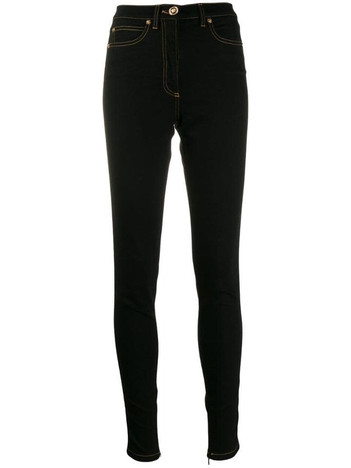 Versace High-rise Skinny Denim Jeans - Black