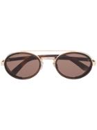 Jimmy Choo Eyewear Tonies Round Frame Sunglasses - Brown