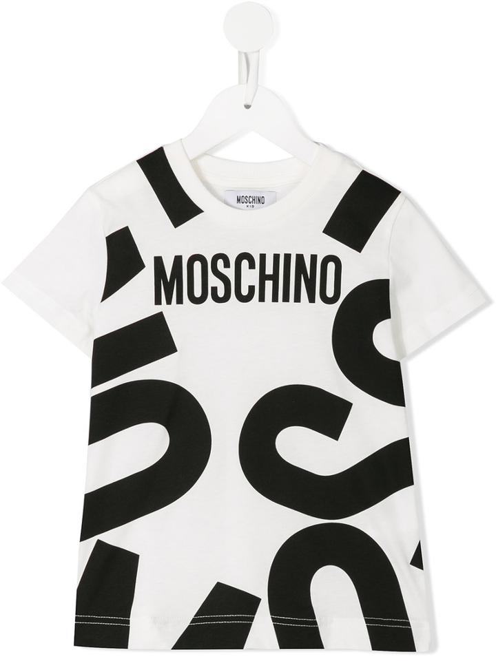 Moschino Kids - Logo Print T-shirt - Kids - Cotton - 6 Yrs, Boy's, White