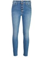 Mother The Fly Cut Stunner Ankle Fray Jeans - Blue