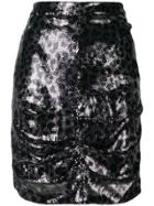 Msgm Sequin Pencil Skirt - Black