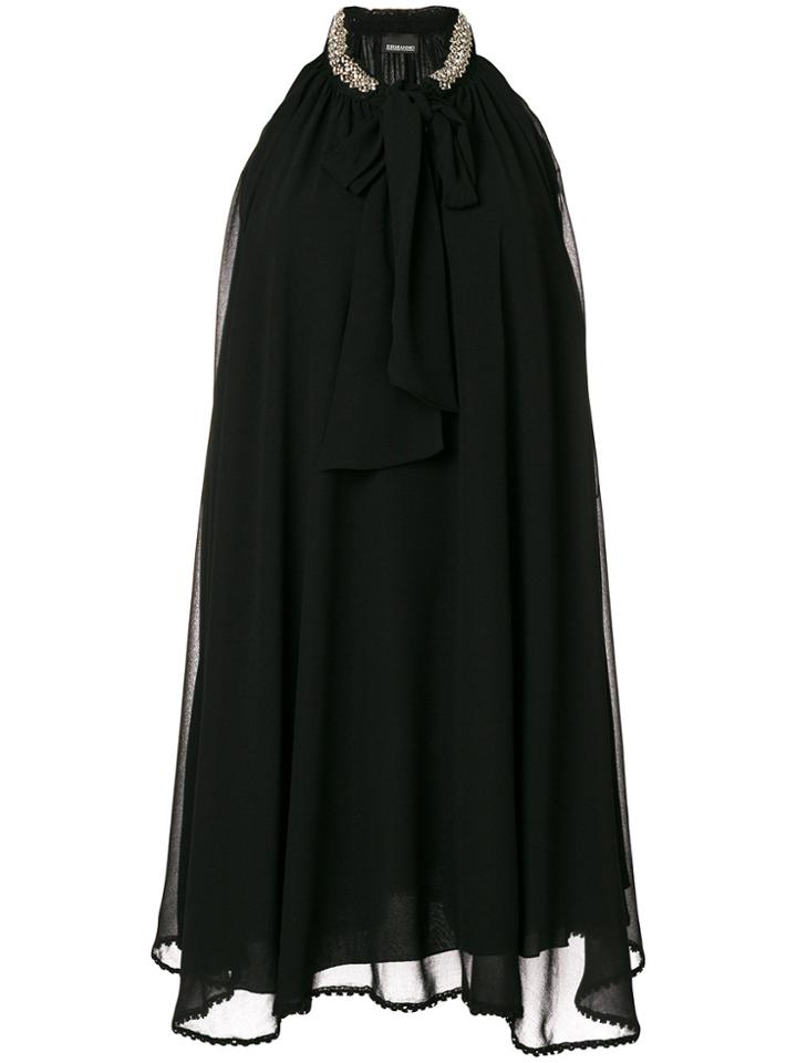 Ermanno Ermanno Embellished Collar Halter Dress - Black