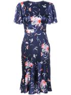 Prabal Gurung Flounce Floral Dress - Blue