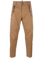 Dsquared2 Drop Crotch Carrot Trousers, Men's, Size: 44, Brown, Cotton/linen/flax