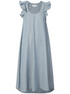 The Great Striped Midi Dress - Blue