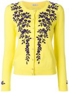 P.a.r.o.s.h. Beaded Floral Cardigan - Yellow & Orange